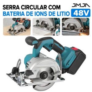 JMJN Serra Circular Sem Fio 48V, Brushless, Compacta