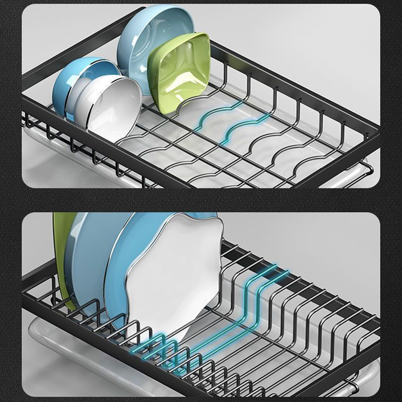 rack de secagem de pratos à   de       e escorredor & suporte para utensílios - organizador durável de plástico e metal para   da cozinha para pratos,   e utensílios - design que economiza   para cozinhas modernas, rack de secagem de pratos para o   detalhes 6