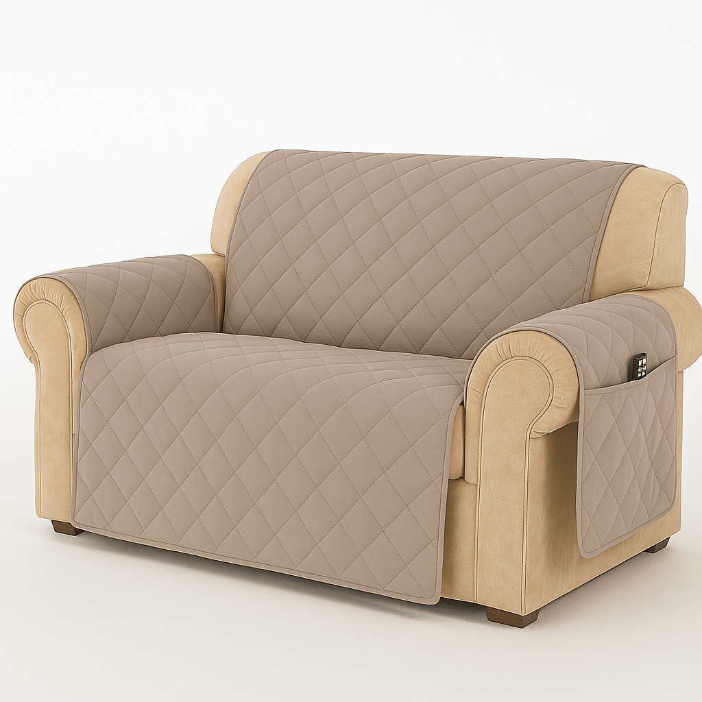 capa de sofa protetora face única com porta   matelado detalhes 1