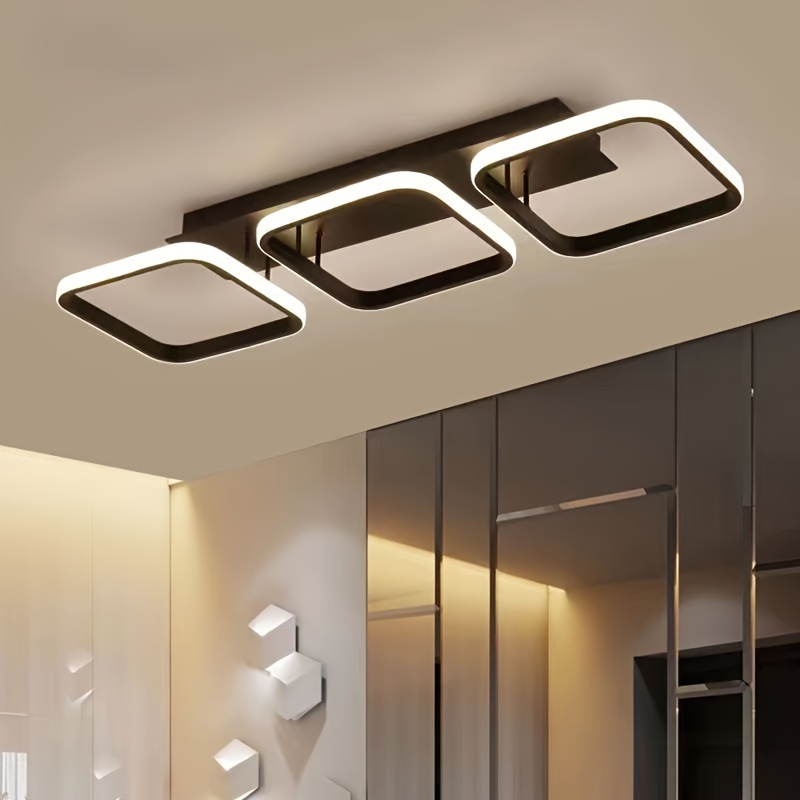 lâmpada de teto triangular led  , metal,   de cor ajustável de 3  , fio  , 85v-265v, para  , quarto, cozinha, iluminação residencial detalhes 1