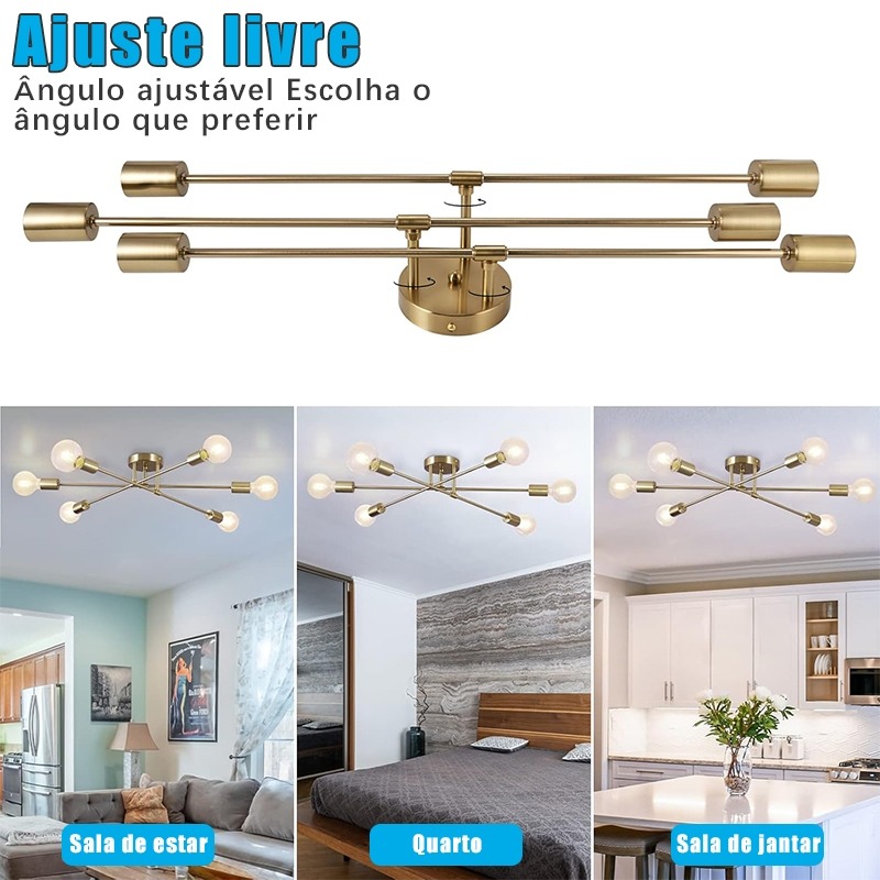 moderno semi-incrustado lâmpada de teto antigo     decorativo iluminação para casa detalhes 3