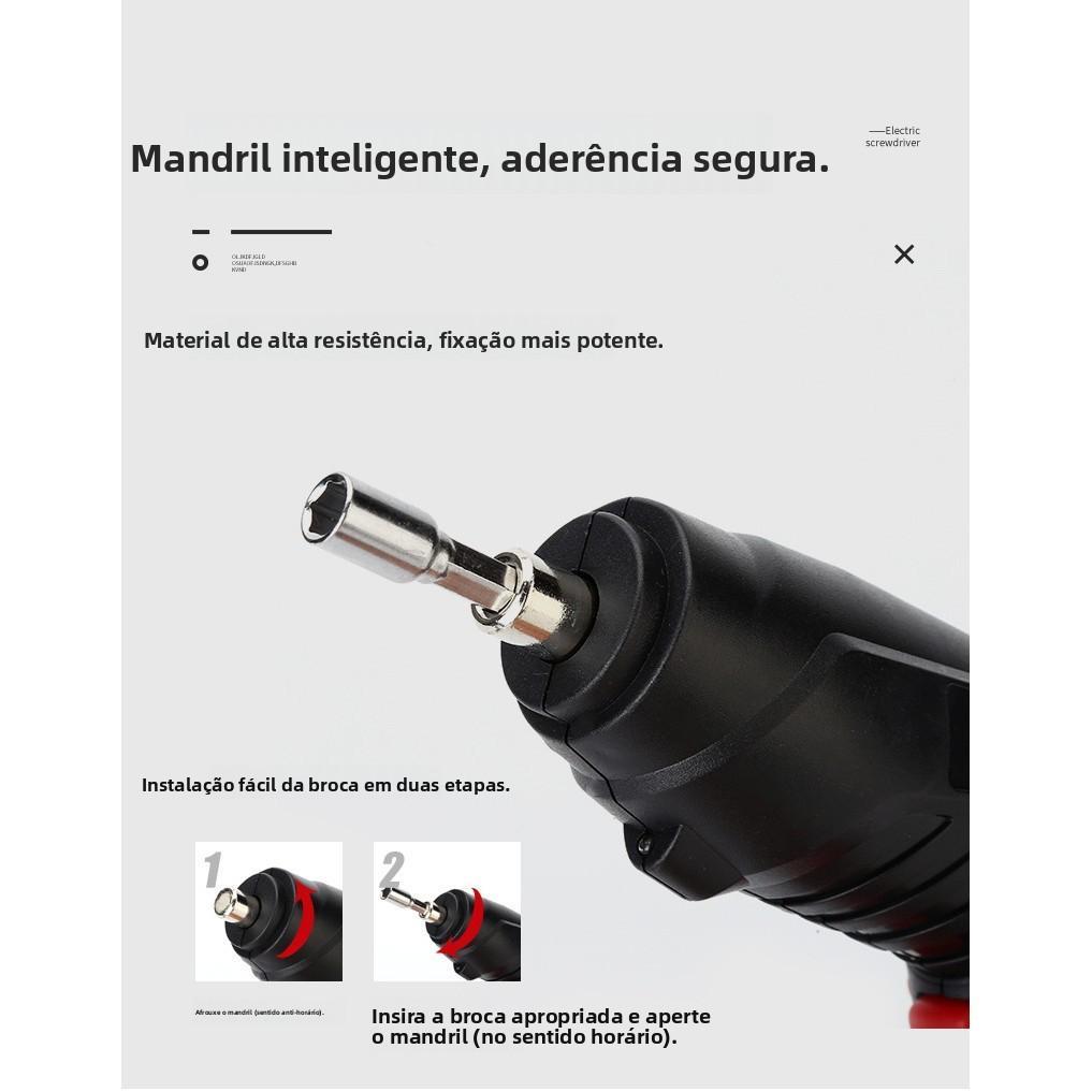 Kit Parafusadeira Elétrica Sem Fio 47 Peças - Imagem 6