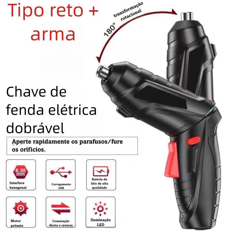 Kit Parafusadeira Elétrica Sem Fio 47 Peças - Imagem 7