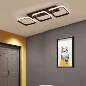 Lâmpada de Teto Triangular LED Moderna, Metal, Temperatura de Cor Ajustável de 3 Vias, Fio Direto, 85V-265V, para Sala de Estar, Quarto, Cozinha, Iluminação Residencial