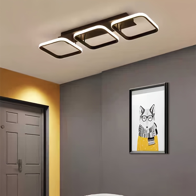 lâmpada de teto triangular led  , metal,   de cor ajustável de 3  , fio  , 85v-265v, para  , quarto, cozinha, iluminação residencial detalhes 4