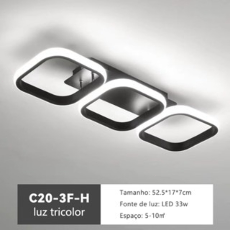 lâmpada de teto triangular led  , metal,   de cor ajustável de 3  , fio  , 85v-265v, para  , quarto, cozinha, iluminação residencial detalhes 0