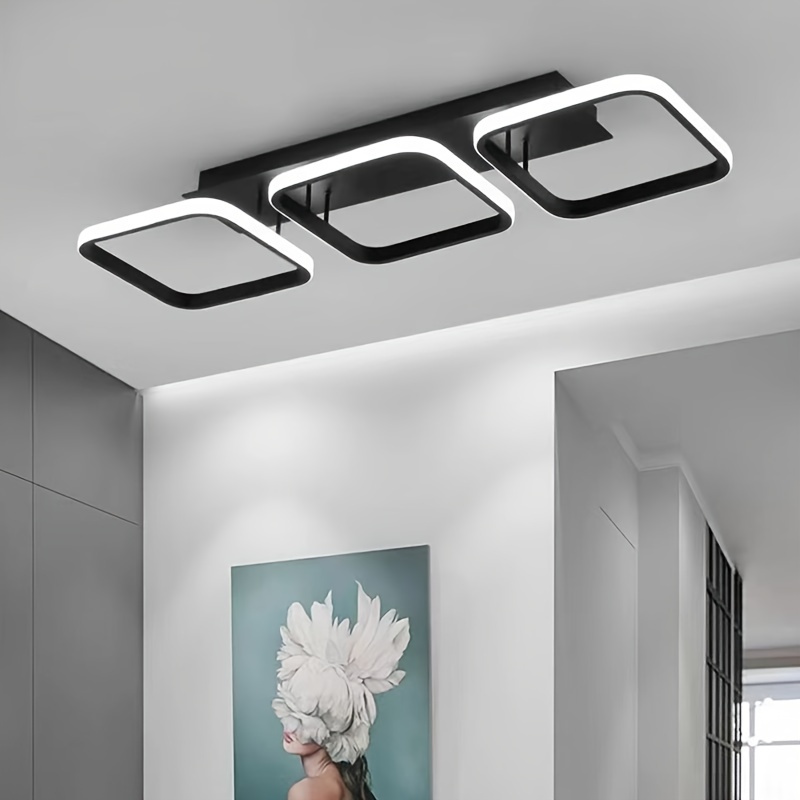 lâmpada de teto triangular led  , metal,   de cor ajustável de 3  , fio  , 85v-265v, para  , quarto, cozinha, iluminação residencial detalhes 2